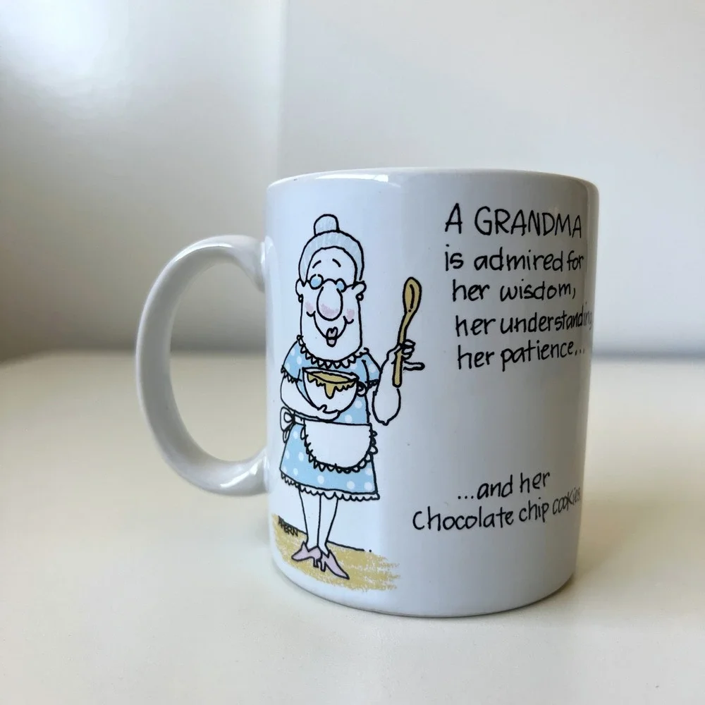 Hallmark Shoebox Greetings Grandma Cookies Mug NOS Gift Box Made in Thailand